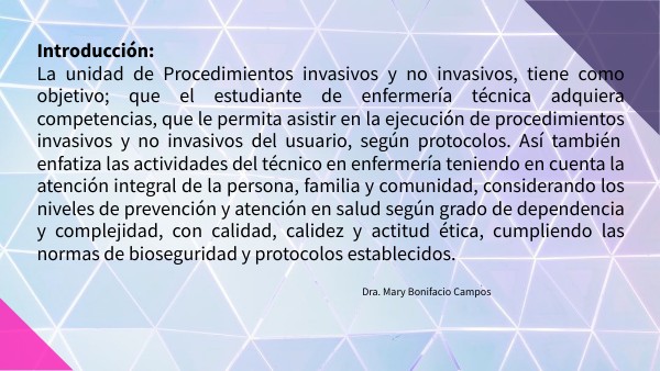 Introducción de la U.D. Procedimientos Inv. y no Inv. | Genially