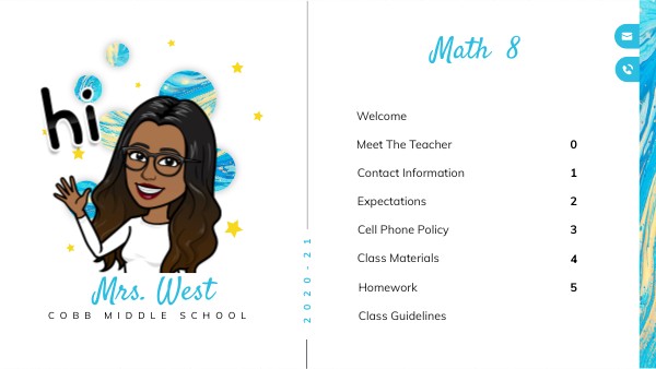 West Math 8 - Back to School Presentation