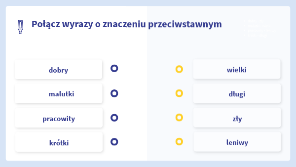Dopisz Do Przymiotników Wyrazy Przeciwstawne Dodając Cząstkę Nie Wyrazy przeciwstawne | Genially
