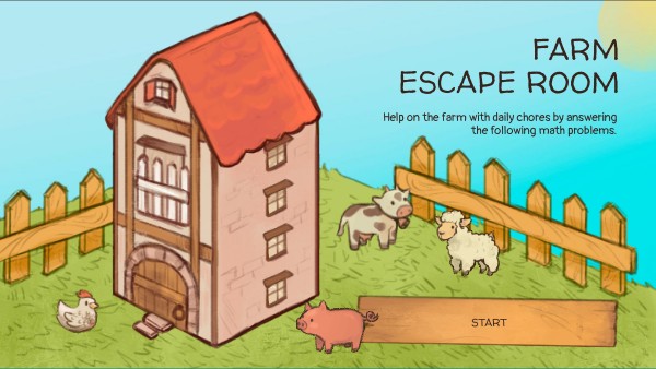 5th grade math FARM ESCAPE ROOM | Genially