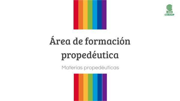 Área de formación propedéutica