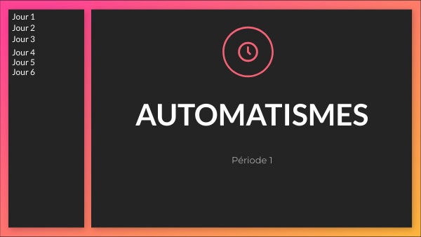 AUTOMATISMES 2023 - 6°