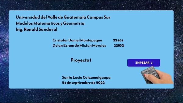 PRESENTACIÓN PROYECTO 1 | Genially