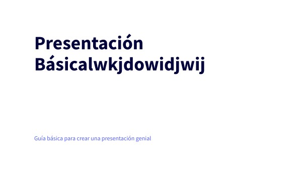 PRESENTACIÓN BÁSICA | Genially