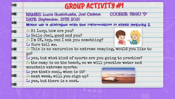 Group activitie 1 | Genially