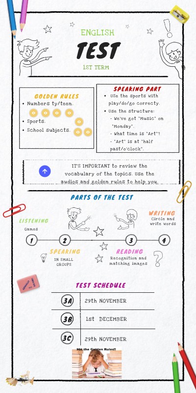 INFO English Test 3º | Genially