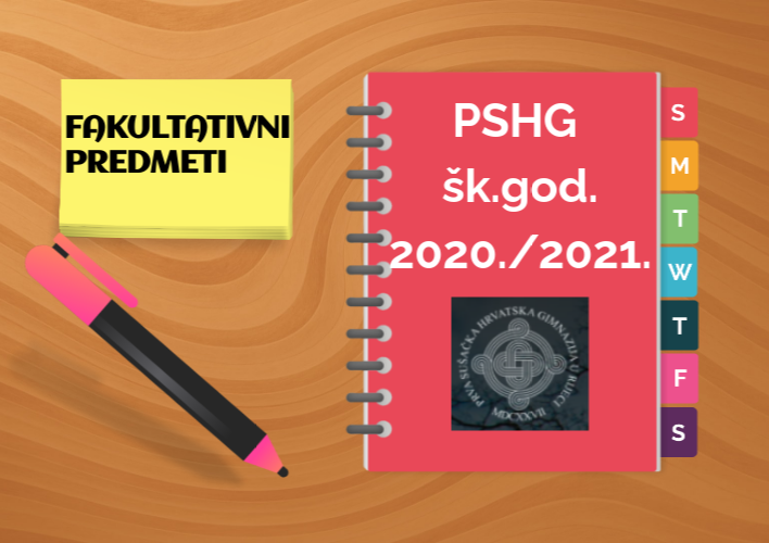 PSHG predstavlja fakultativne predmete u šk.god. 2020./2021.