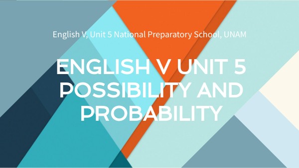 English V U5 Possible/Probable