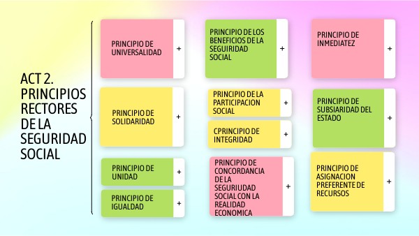 Cuadro sinóptico de los principios rectores de la seguridad social