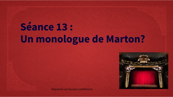 Séance monologue