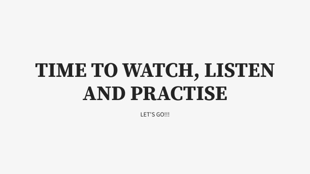 ENGLISH 1 PRACTICE VIDEOS