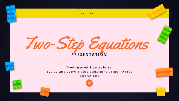 Two-Step Equations Class