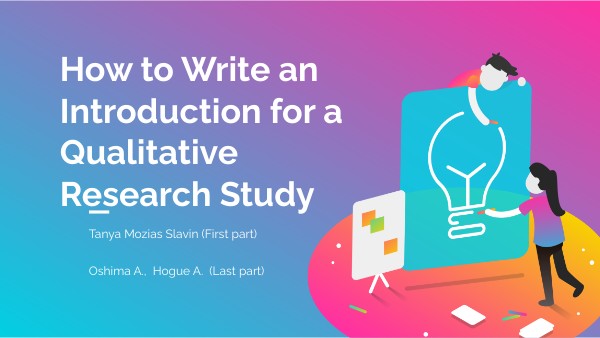 2 How to write an introduction