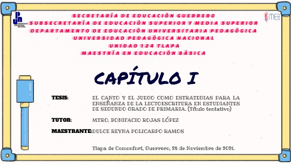 PRESENTACIÓN CAPÍTULO I. TESIS