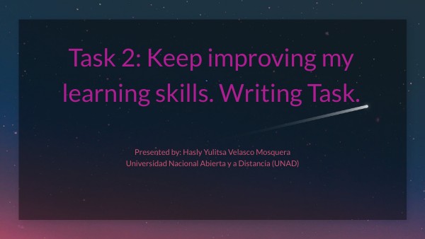 Task 2: Keep improving my learning skills. Writing Task.- Hasly Yulit ...