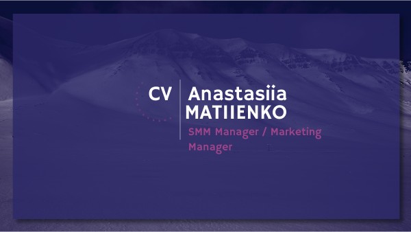 My digital CV