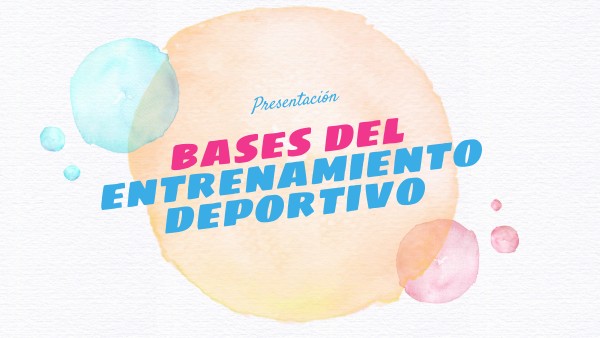 bases del entrenamiento deportivo