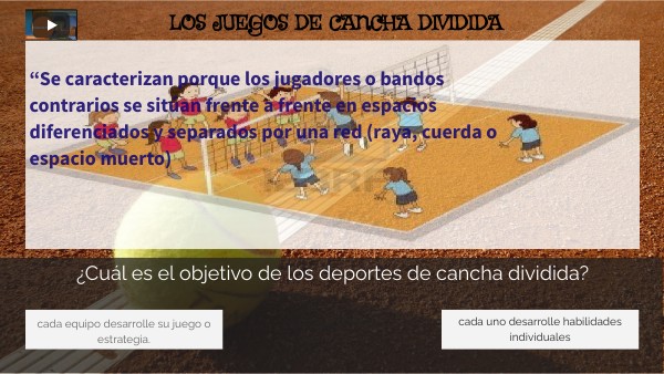 jUEGOS DE CANCHA DIVIDIDA | Genially