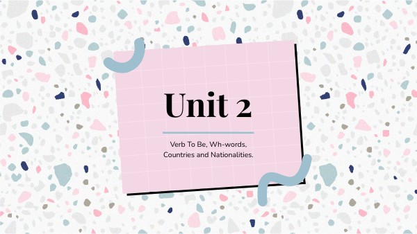 Unit 2, level 1
