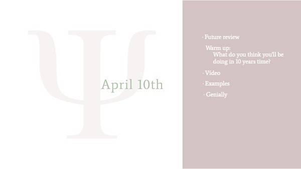 Future continuous and perfect. | Genially