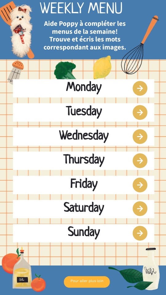Poppy's Menus