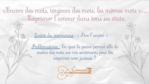 Chapitre 4e - Dire l'amour | Genially