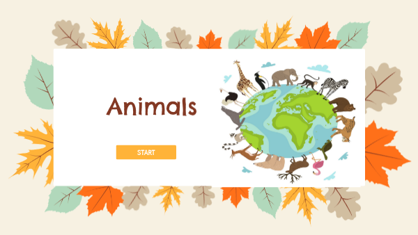 Animals flashcards | Genially