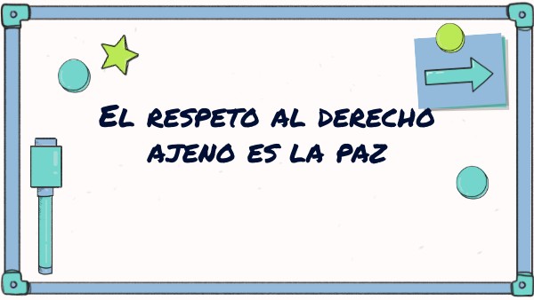 El respeto al derecho ajeno es la pa