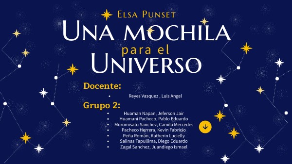 Una mochila para el universo. grupo 2 | Genially