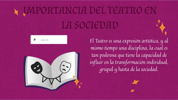 Importancia del Teatro en la Sociedad | Genially