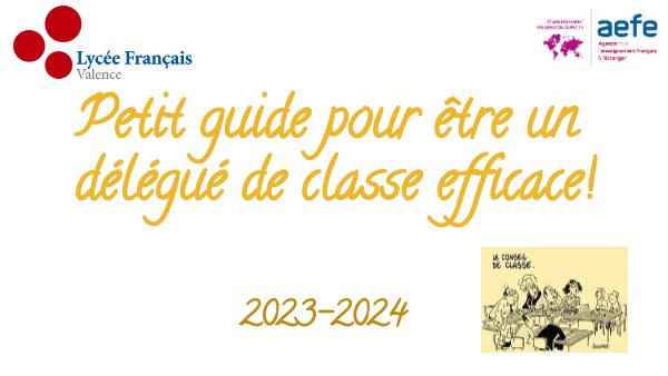 Petit guide pour être un délégué de classe efficace