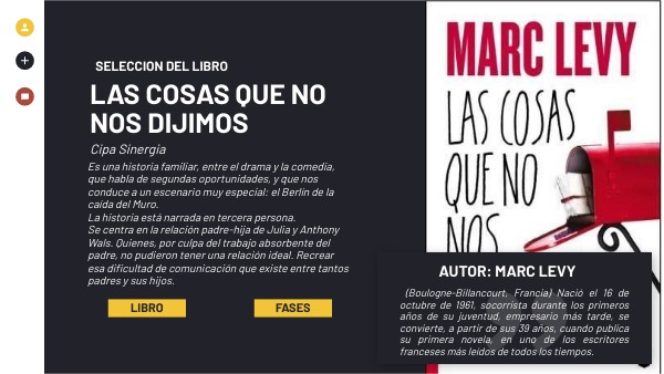 SELECCIÓN DE LA NOVELA LAS COSAS QUE NO NOS DIJIMOS