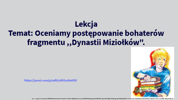 Opis Miziołka Z Lektury Dynastia Miziołków Mi.ziołki | Genially