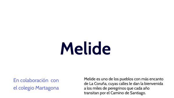 Melide | Genially