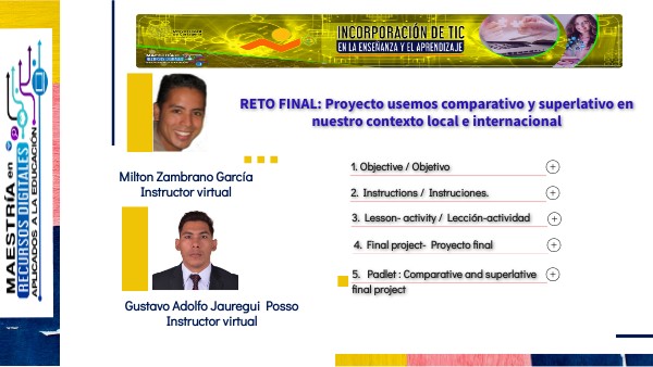 RETO FINAL 2024: Proyecto usemos comparativo y superlativo | Genially