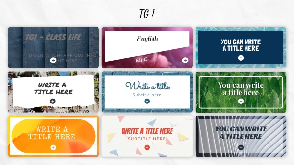 TG1 class board | Genially