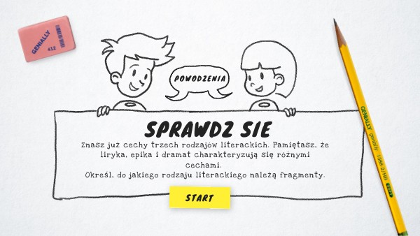 rozpoznawanie rodzajów literackich | Genially