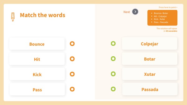 Match words