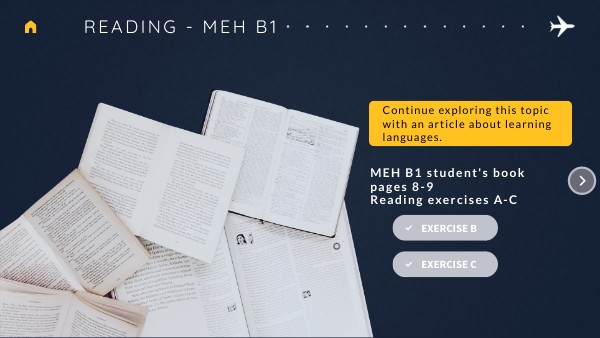 MEH B1 1.2 Use it or lose it? Reading exercises A-C | Genially