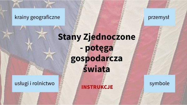 Stany Zjednoczone - potęga gospodarcza świata - karta zadań