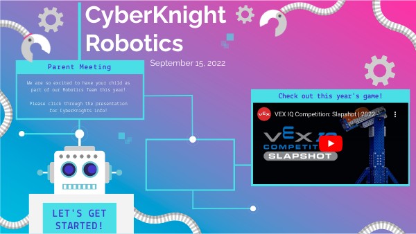 Robotics Parent Meeting | Genially