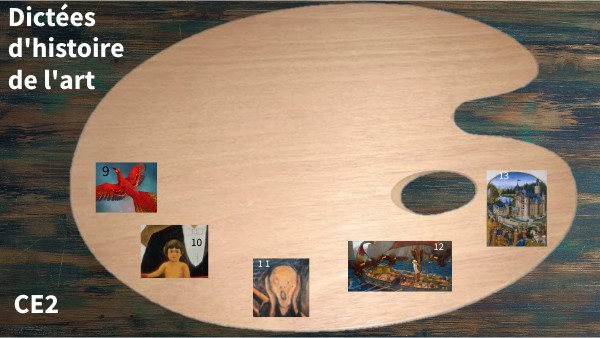 Dictées d'histoire des arts