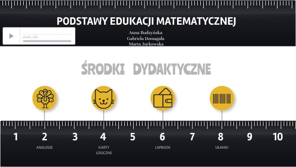 Środki dydaktyczne - Podstawy edukacji matematycznej