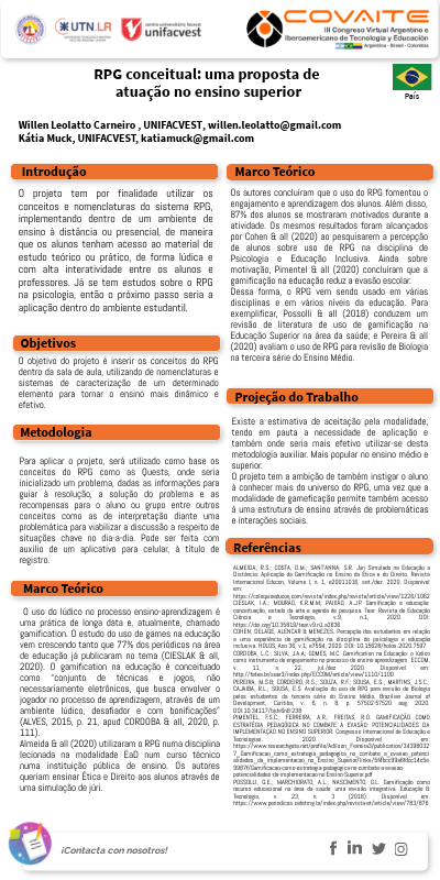 RPG conceitual: uma proposta de atuação no ensino superior | Genially