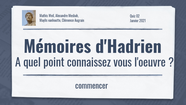 Quizz mémoires d'Hadrien | Genially