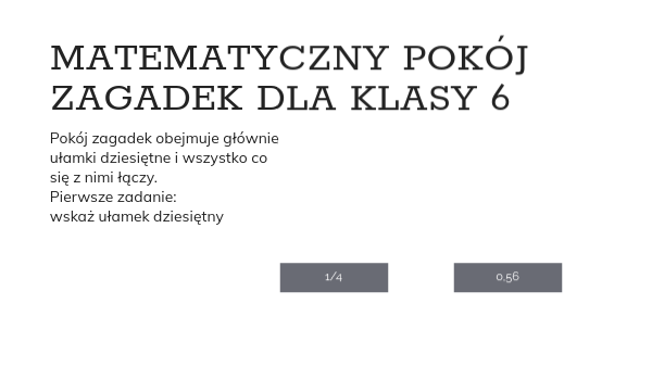 Sprawdzian Z Matematyki Klasa 6 Ułamki Dziesiętne view.genially.com