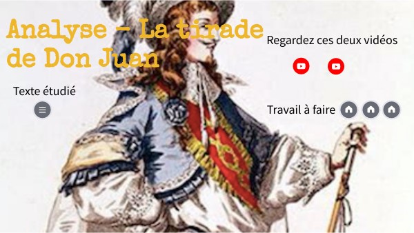 Tirade de Don Juan - Acte 1 scène 2 | Genially