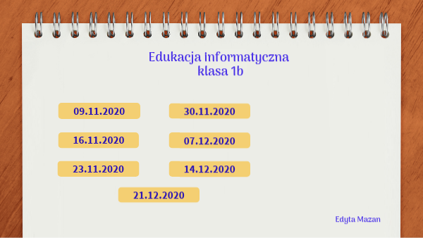 Edukacja informatyczna 1b