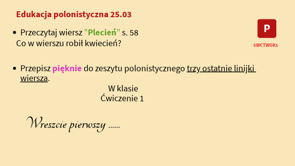 Sprawdzian Klasa 3 Edukacja Polonistyczna Edukacja polonistyczna 25.03