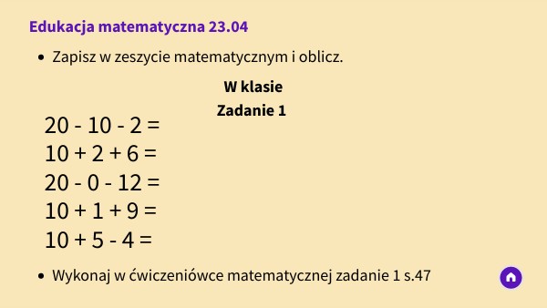 Edukacja Matematyczna Kl 3 Sprawdzian Styczeń Edukacja matematyczna 23.04